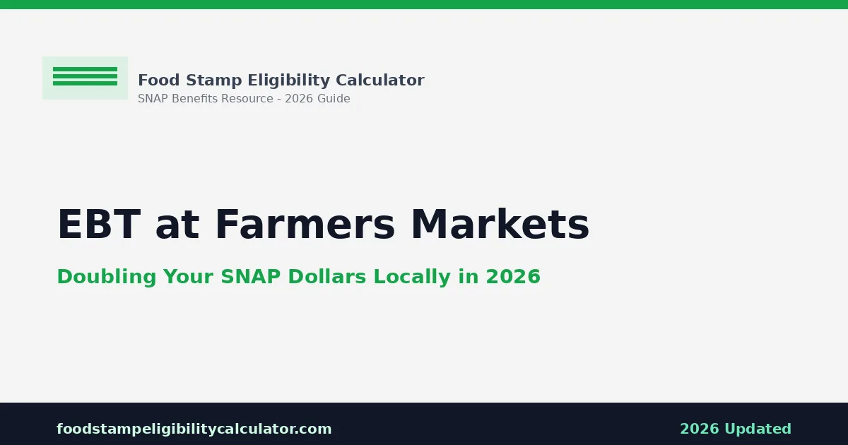 Using EBT at Farmers Markets in 2026: Doubling Your SNAP Dollars Locally