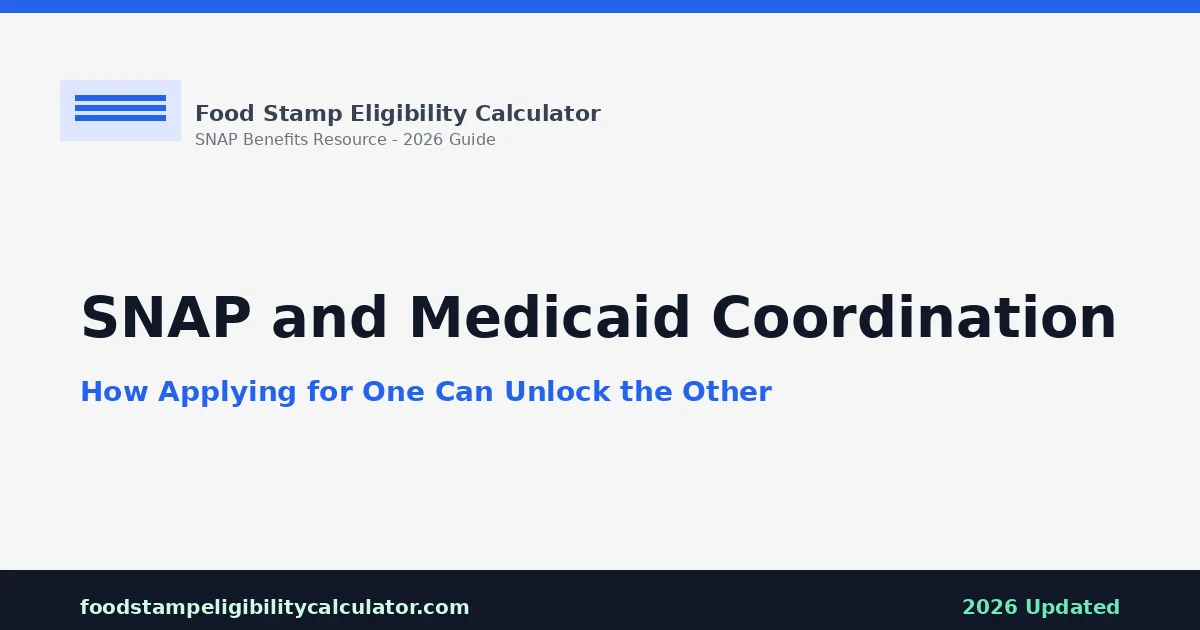 SNAP and Medicaid Coordination: How Applying for One Can Unlock the Other (2026)