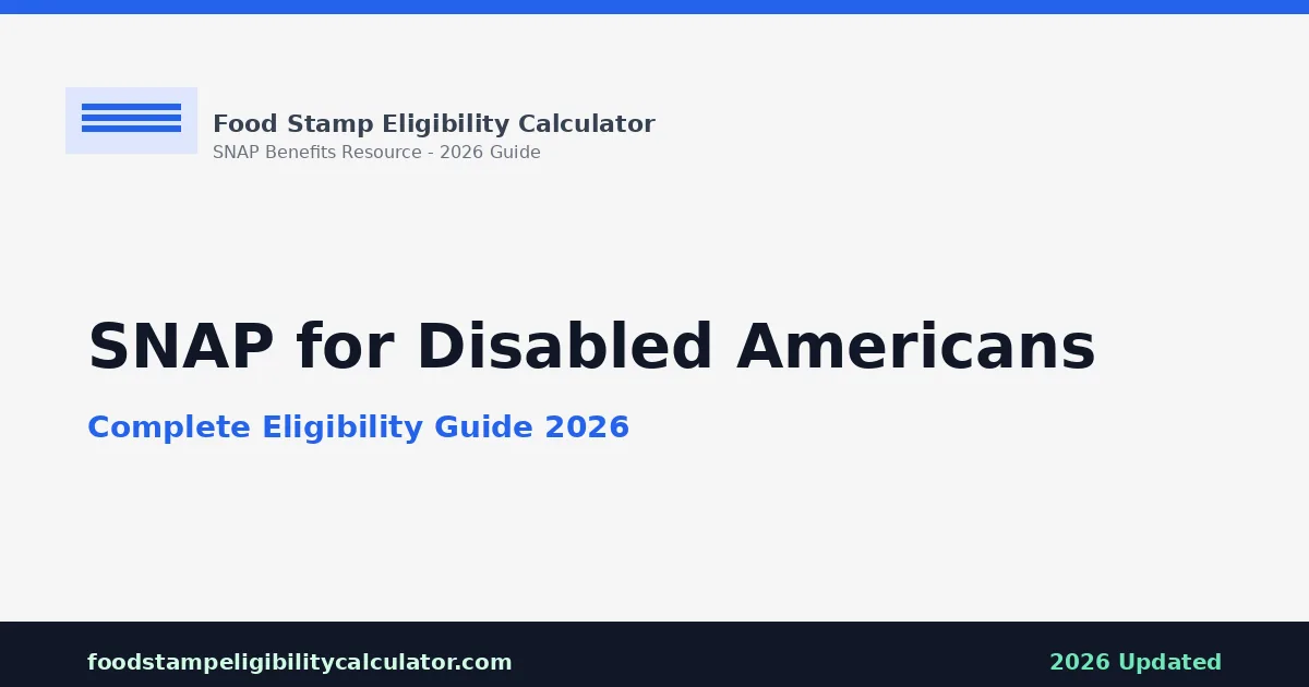 SNAP for Disabled Americans: Eligibility Guide