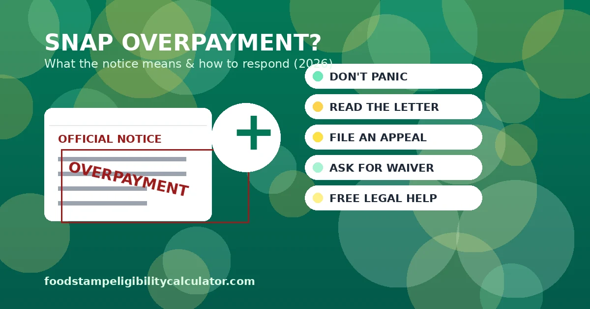 SNAP Overpayment Notice: What It Means, Why It Happened, and How to Respond (2026)