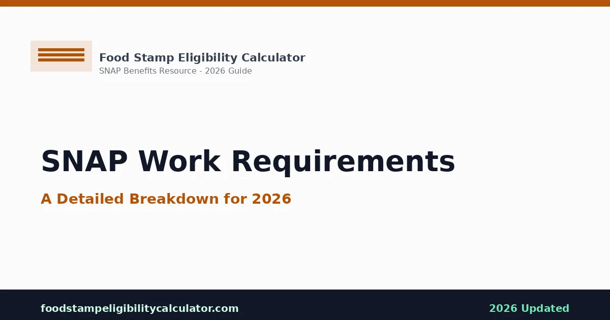 SNAP Work Requirements: detailed breakdown